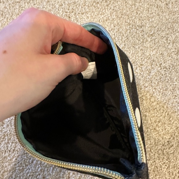 Black and White Polka Dot Pouch - Picture 4 of 5